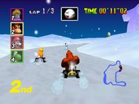 une photo d'Ã©cran de Mario Kart 64 sur Nintendo 64
